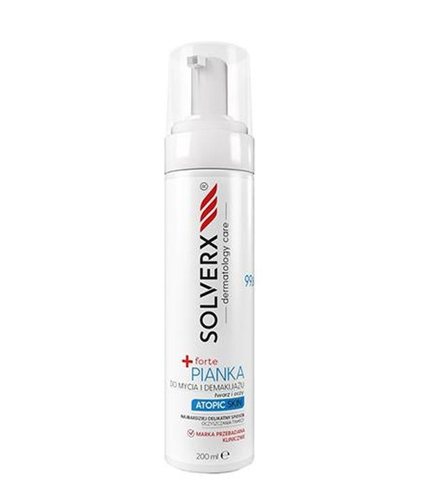 Solverx Atopic Skin Forte Pianka do mycia twarzy i demakijażu, 200 ml