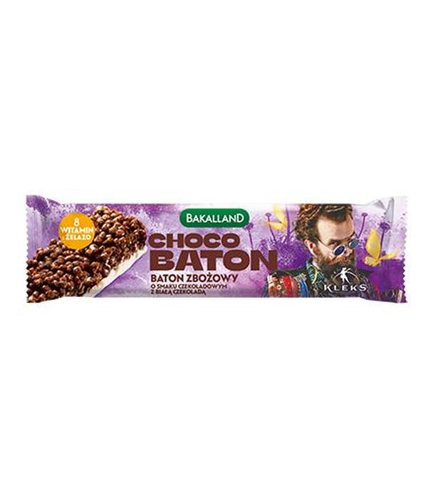 Bakalland KLEKS Choco Baton zbożowy o smaku czekoladowym z białą czekoladą, 25 g