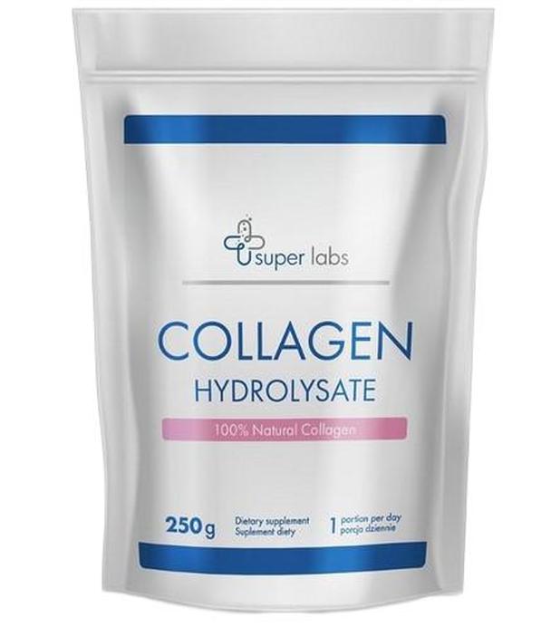 Super Labs Collagen Hydrolysate, 250 g, na skórę ,włosy i paznokcie, cena, opinie, właściwości