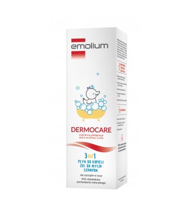 Emolium DERMOCARE 3w płyn do kąpieli, żel do mycia, szampon, 400 ml - 1020676 - brak pompki