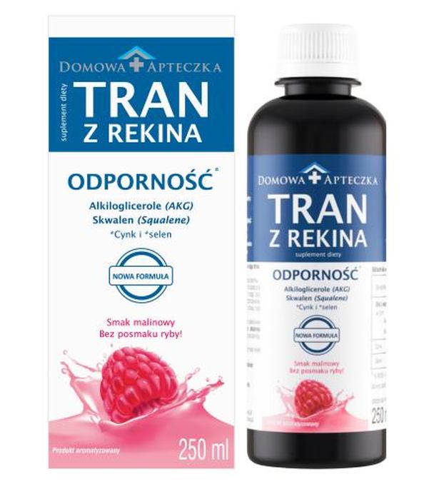 Domowa Apteczka Odporność Tran z rekina o smaku malinowym, 250 ml