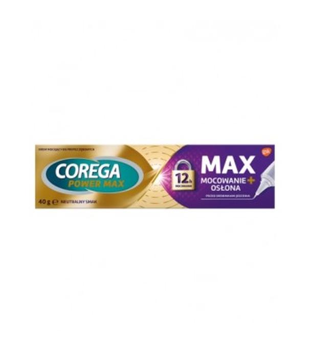 Corega Max Mocowanie + Osłona Krem do protez zębowych, 40 g - 1023426 - uszkodzone kartonowe opakowanie
