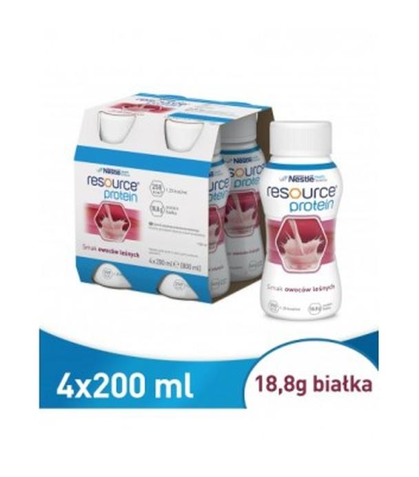 RESOURCE PROTEIN Smak owoców leśnych, produkt odżywczy w płynie, 4 x 200 ml