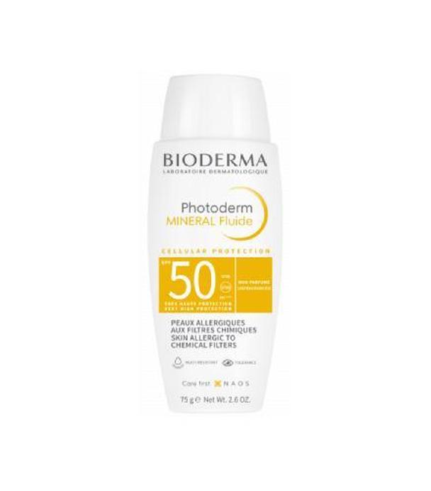 Bioderma Photoderm Mineral Fluide Fluid do skóry wrażliwej i alergicznej mineralny SPF 50+ 75 g