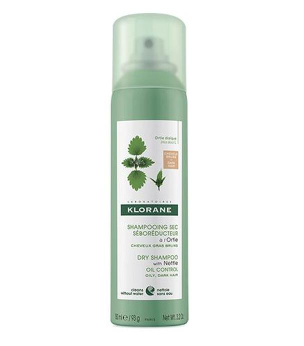 KLORANE Suchy szampon na bazie wyciągu z pokrzywy do włosów ciemnych - 150 ml - cena, właściwości, opinie