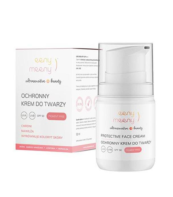 Eeny meeny Ochronny krem do twarzy UVA UVB SPF 50 Pigment free - 50 ml - cena, opinie, wskazania - ważny do 2025-06-30