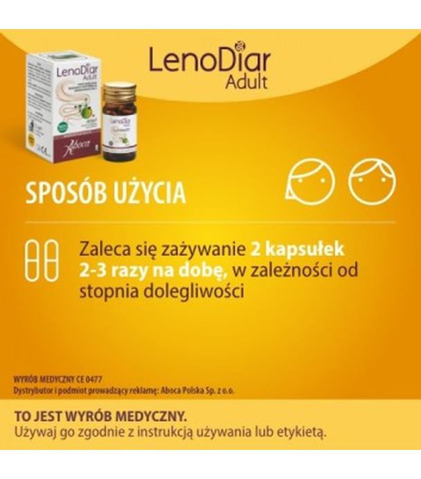 ABOCA Lenodiar Adult - 20 kaps. W ostrych biegunkach u dorosłych i młodzieży.