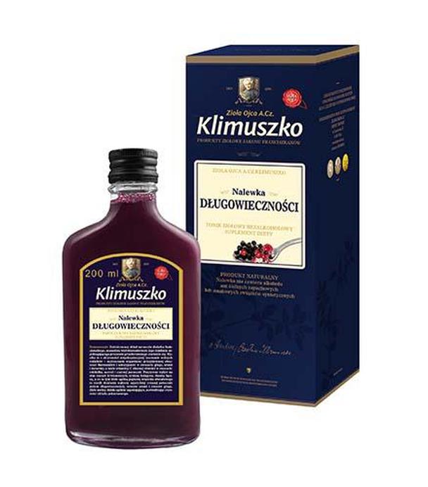 Zioła Ojca Klimuszko Nalewka długowieczności, 200 ml cena, opinie, dawkowanie