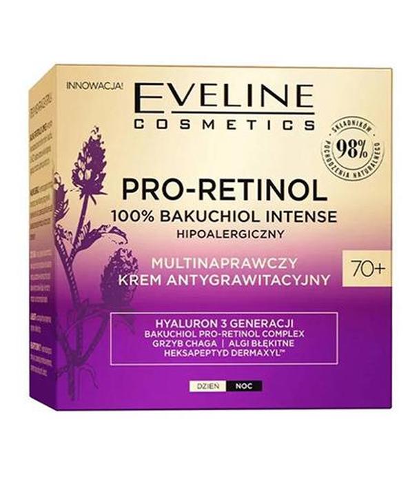 Eveline Cosmetics Pro-Retinol Multinaprawczy Krem antygrawitacyjny 70+, 50 ml, cena, wskazania, właściwości
