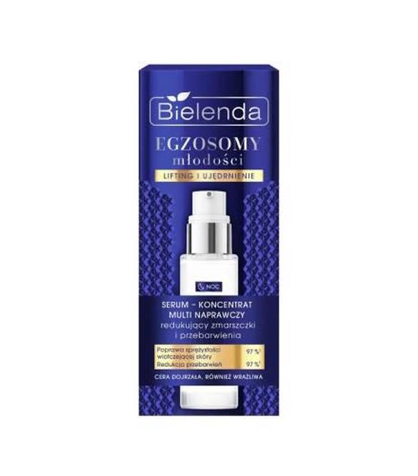 Bielenda Egzosomy Młodości, Serum-koncentrat multi naprawczy na noc, redukujący zmarszczki i przebarwienia, 30 ml