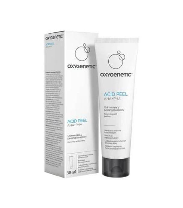 Oxygenetic Acid Peel Aha+Pha, odnawiający peeling kwasowy, 50 ml