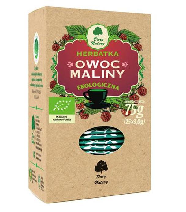 Dary Natury Ekologiczna herbatka Owoc maliny - 25 sasz. Na przeziębienie - cena, opinie, stosowanie