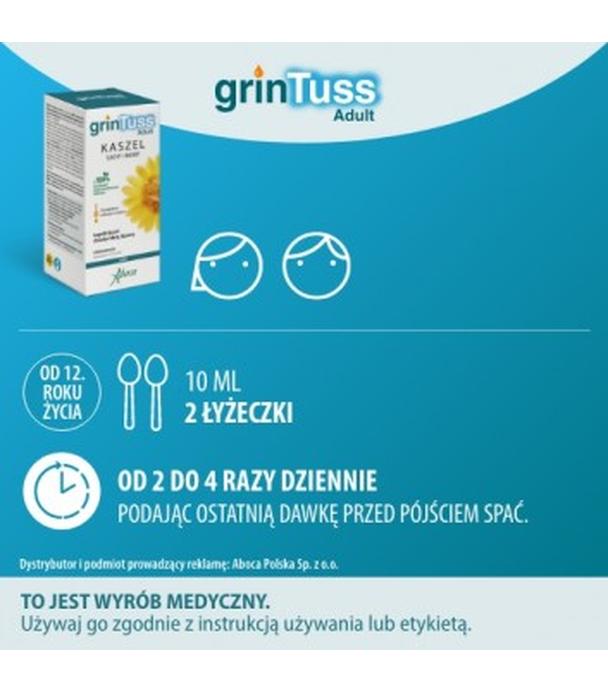 ABOCA Grintuss Adult Syrop - 128 g. Na suchy i mokry kaszel u dzieci od 12. r. ż. i dorosłych.