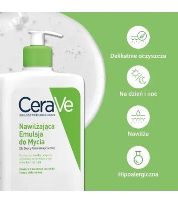 CeraVe, nawilżająca emulsja do mycia dla skóry normalnej i suchej, 473 ml