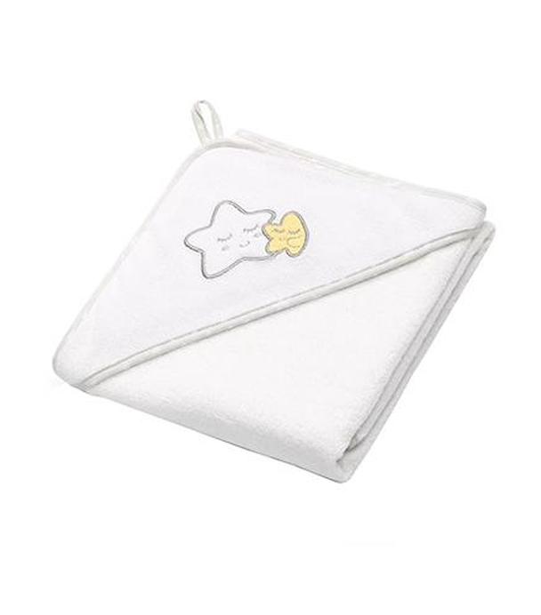 Babyono Okrycie kąpielowe frotte-ręcznik z kapturkiem biały 76 cm x 76 cm 141/07, 1 szt., cena, opinie, wskazania