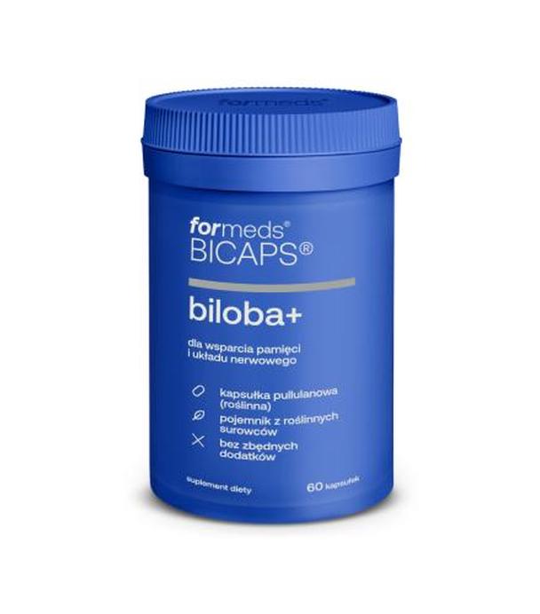 Bicaps Biloba +, kapsułki, 60 sztuk