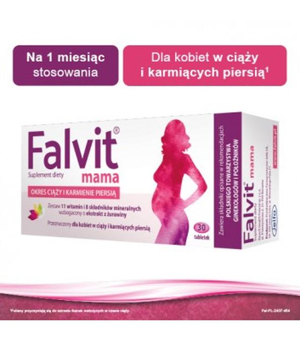 FALVIT MAMA Dla kobiet w ciąży i karmiących, 30 tabletek