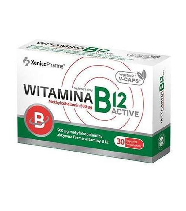 WITAMINA B12 ACTIVE - 30 kaps. Suplementacja witaminy B12.