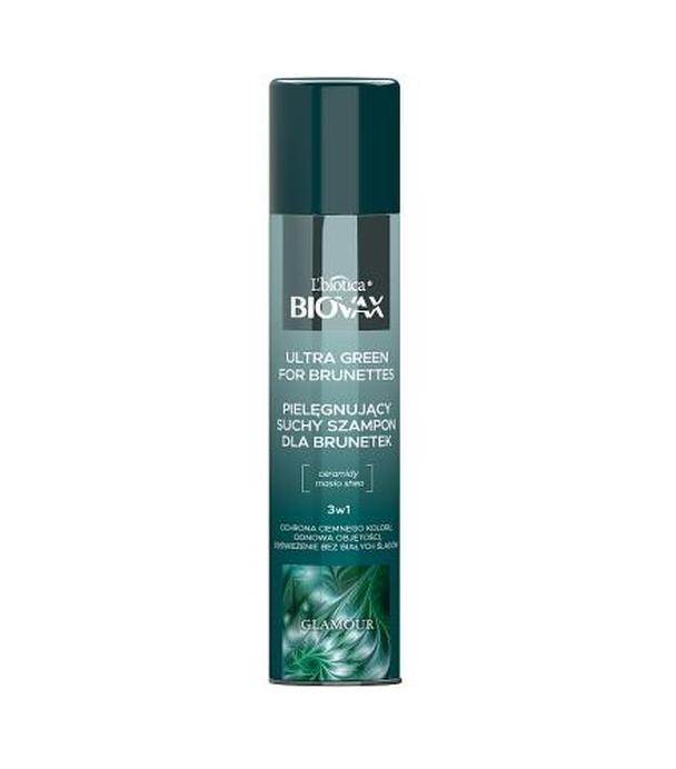 L'biotica Biovax Glamour Ultra Green for Brunettes suchy szampon, 200 ml
