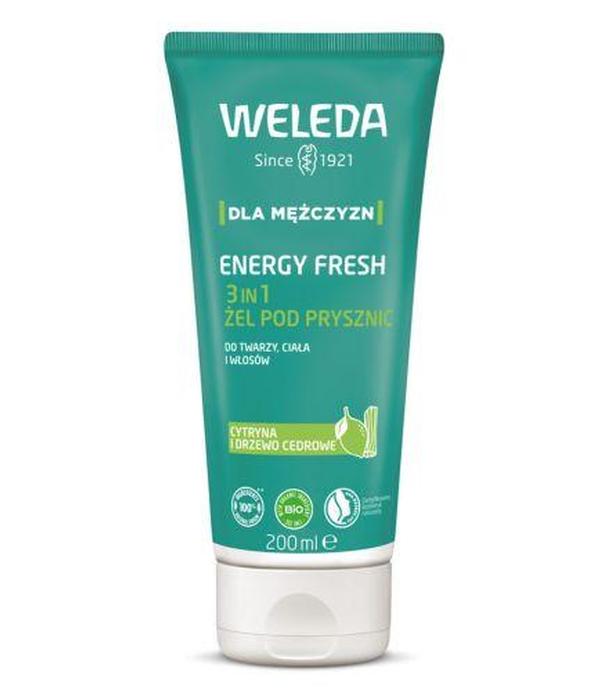 WELEDA Energy Fresh 3 in 1 żel pod prysznic dla mężczyzn, 200 ml