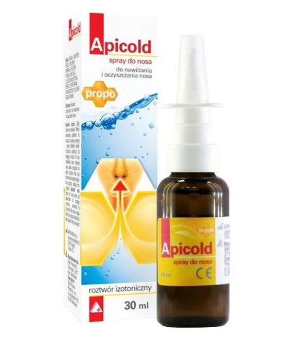 APICOLD PROPO Spray do nosa - 30 ml Udrażnia nos - cena, opinie, właściwości