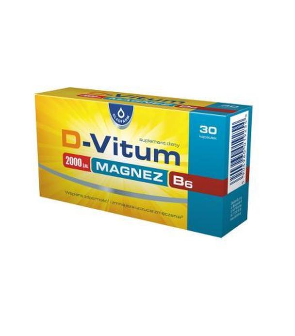 D-Vitum 2000 j.m. Magnez B6, 30 kapsułek