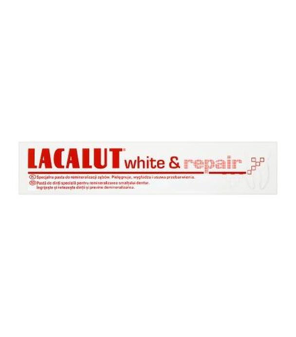 LACALUT WHITE&REPAIR Pasta do zębów - 75 ml - cena, stosowanie, opinie
