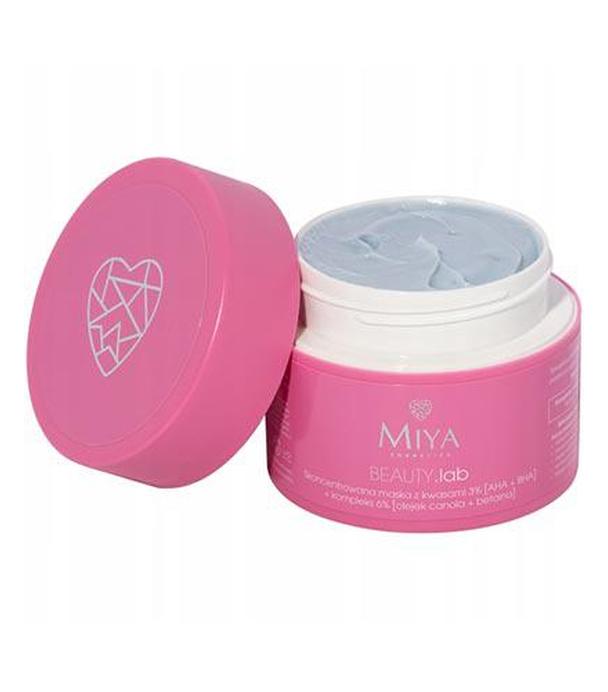 Miya Beauty.lab Skoncentrowana Maska z kwasami 3% AHA + BHA + kompleks łagodzący 6 %, 50 g, cena, opinie, skład