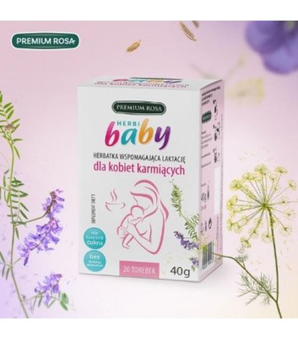HERBI BABY Herbatka wspomagająca laktację dla kobiet karmiących - 20 sasz. - cena, opinie, właściwości