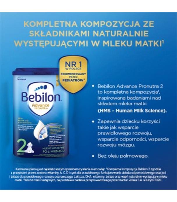 Bebilon 2 Advance Pronutra mleko następne po 6. miesiącu, 800 g