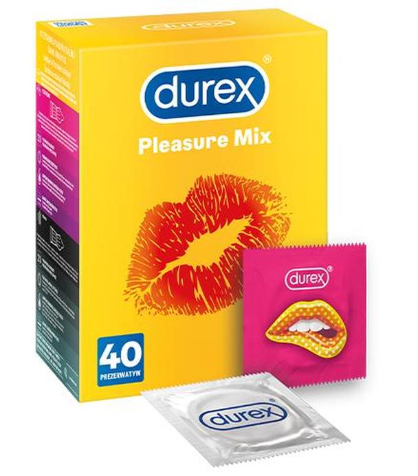 Durex Pleasure Mix Prezerwatywy, 40 sztuk
