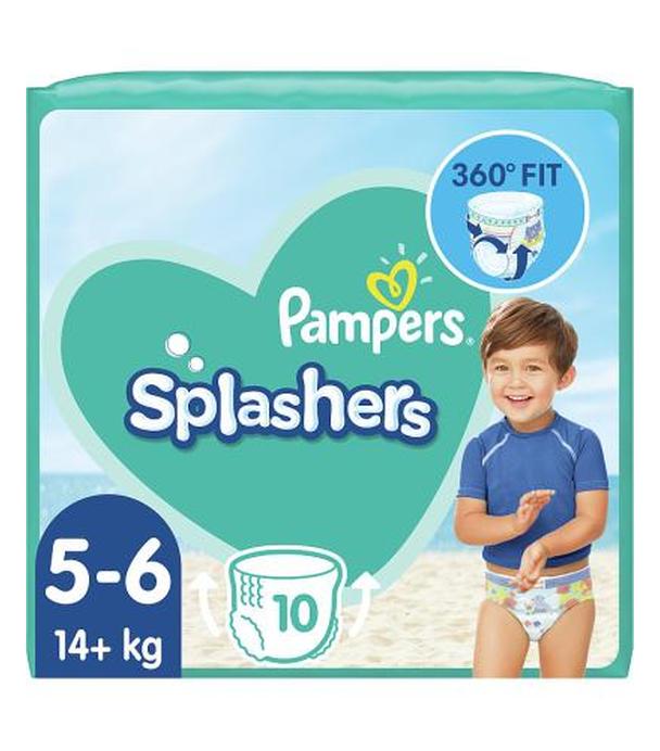 Pampers Splashers 5-6 jednorazowe pieluchomajtki do pływania 14+ kg - 10 szt.