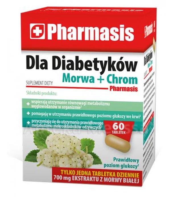 PHARMASIS Dla Diabetyków Morwa + Chrom - 60 tabl.