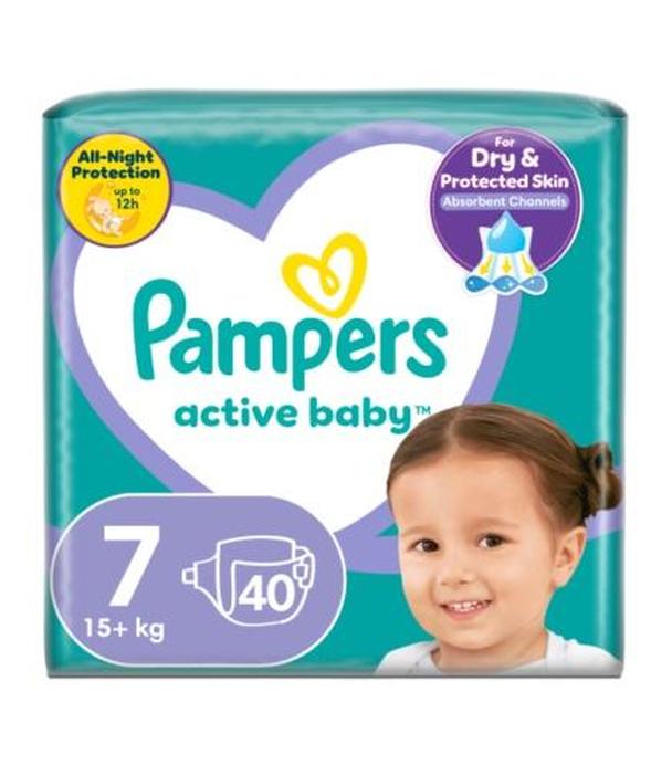 Pampers Pieluchy Active Baby rozmiar 7, 40 sztuk pieluszek - cena, opinie, właściwości