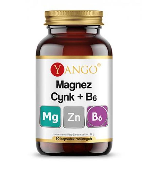 Yango, Magnez + Cynk + B6, kapsułki, 90 sztuk
