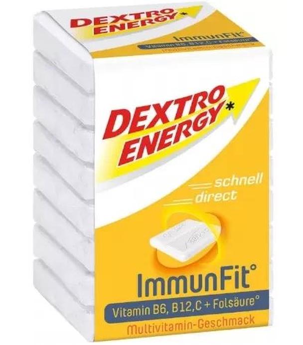 Dextro Energy ImmunFit z witaminą C o smaku multiwitaminy glukoza, pastylki, 8 sztuk - ważny do 2025-09-30