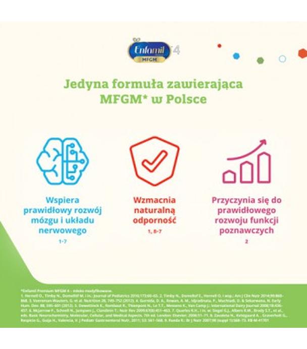 Enfamil 4 Premium MFGM powyżej 2 roku życia Mleko modyfikowane - 800 g - cena, opinie, właściwości