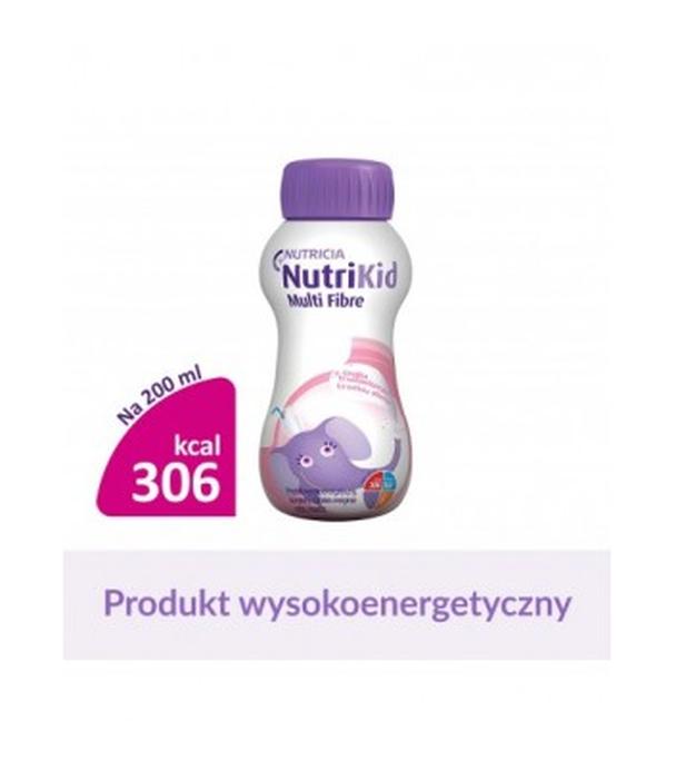 NutriKid Multi Fibre, smak truskawkowy, płyn, 200 ml