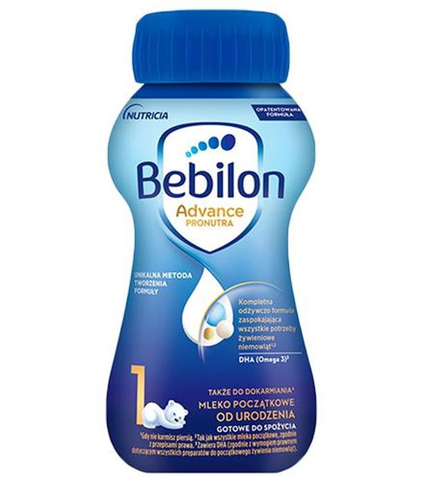 Bebilon 1 Advance Pronutra, mleko początkowe w płynie, od urodzenia, 200 ml - ważny do 2025-04-26