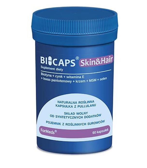 Bicaps Skin&Hair - 60 kaps. Na skórę i włosy - cena, opinie, właściwości