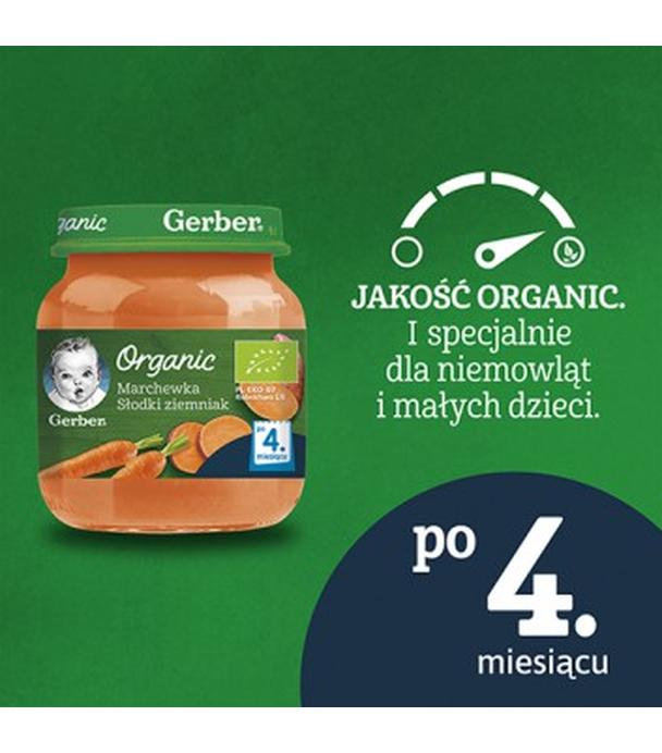 GERBER ORGANIC Marchewka Słodki ziemniak po 4 miesiącu - 125 g