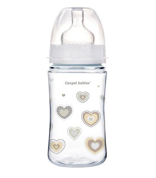 CANPOL BABIES Antykolkowa butelka szerokootworowa EasyStart 35/217 beżowa 240 ml - 1 szt.