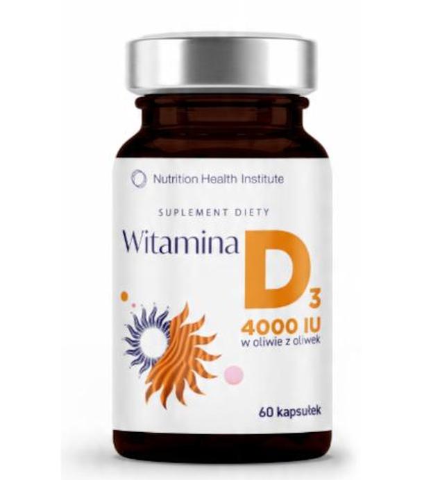 Nutrition Health Institute, Witamina D3 4000 j.m., kapsułki, 60 sztuk