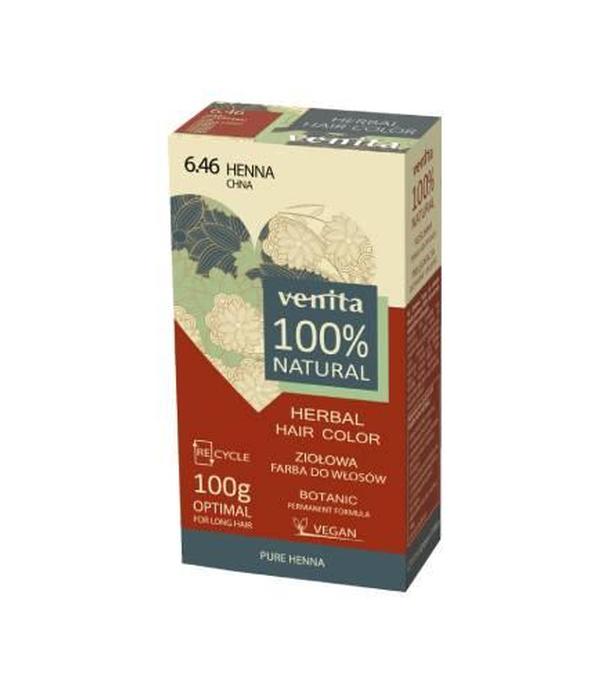 Venita Herbal Hair Color, ziołowa farba do włosów, 6.46 Chna, 100 g