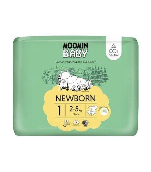 MOOMIN Baby Pieluszki 1 NEWBORN 2-5 kg, 25 sztuk