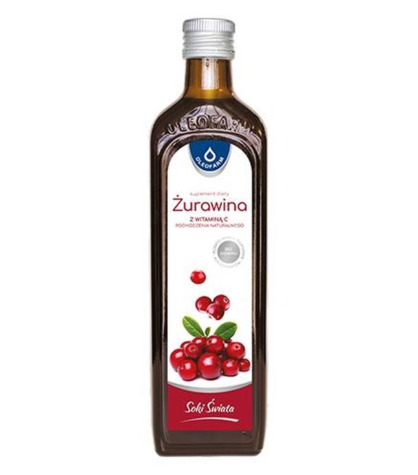 Oleofarm Żurawina sok z naturalną witaminą C, 490 ml