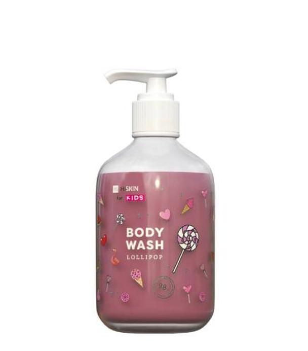 Hiskin Kids Różowy płyn do mycia ciała dla dzieci Lollipop, 400 ml