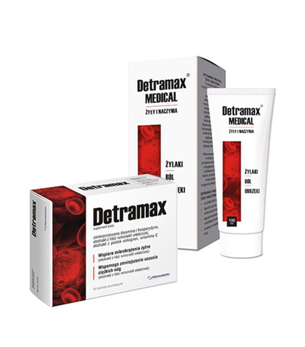 DETRAMAX - 60 tabl.+ Detramax Medical Żyły i naczynia żel, 100 ml