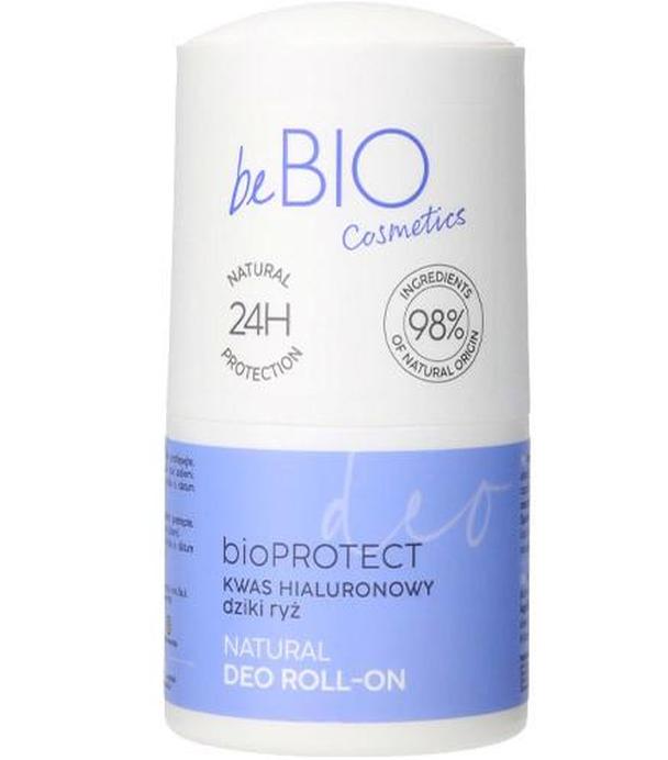 BeBio Hyaluro Bioprotect naturalny deo roll-on z kwasem hialuronowym i ekstraktem z dzikiego ryżu 50 ml