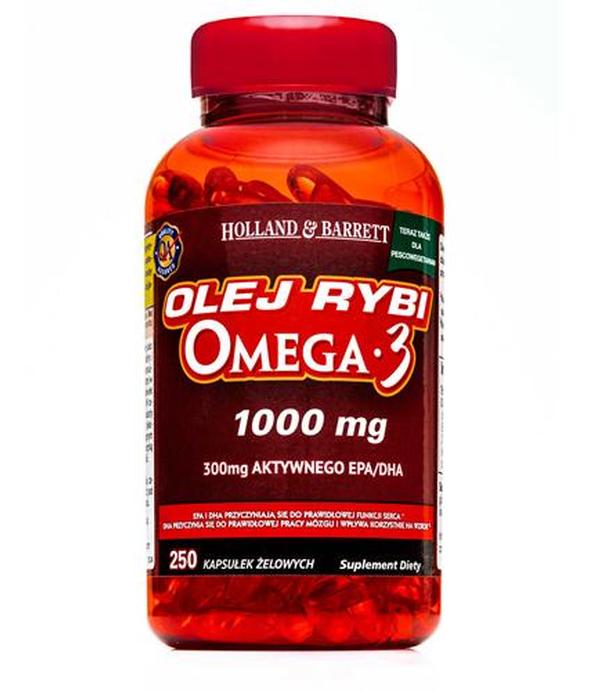 HOLLAND&BARRETT Olej rybi Omega-3 1000 mg - 250 kaps.